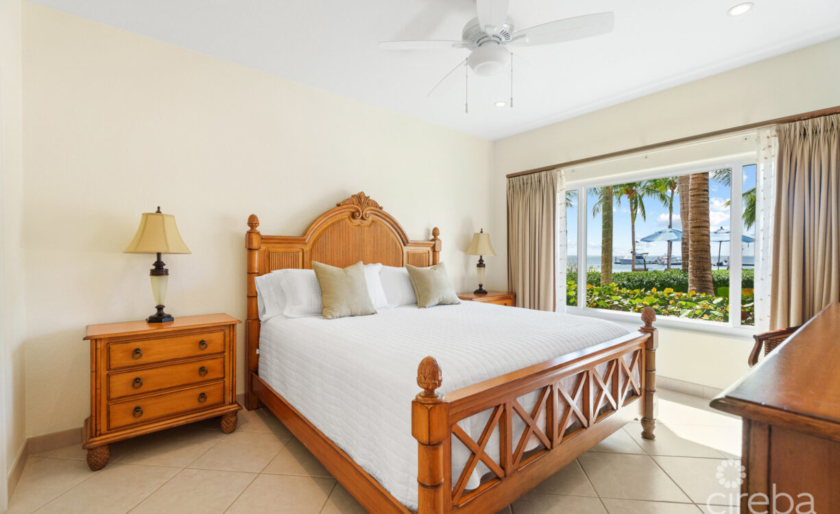master bedroom overlooking water